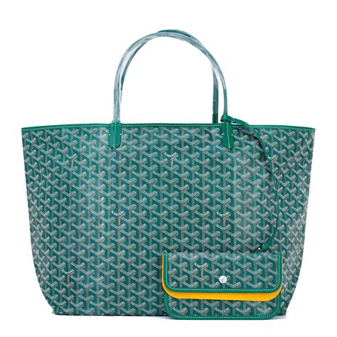 green goyard tote bag.